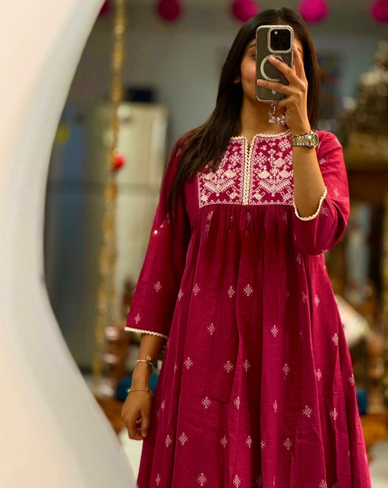 Ruby Weave Embroidered Kurta Set